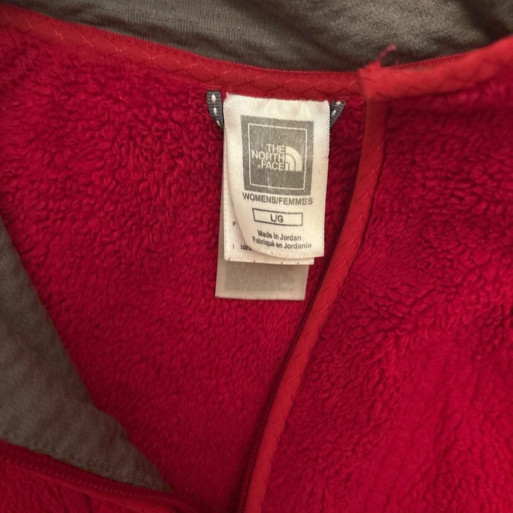 Red Quarter-zip north face fleece - Picture 2 of 3